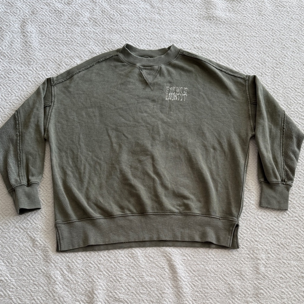 Aerie Halloween If You Got It Haunt It Sweatshirt Oversized Sz XS